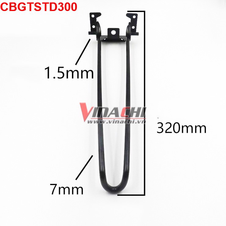 Chân bàn gập thép - 300mm - sơn tĩnh điện