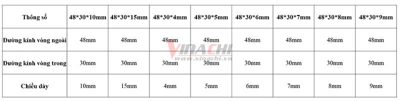 Vong dem kep giua truc 30mm