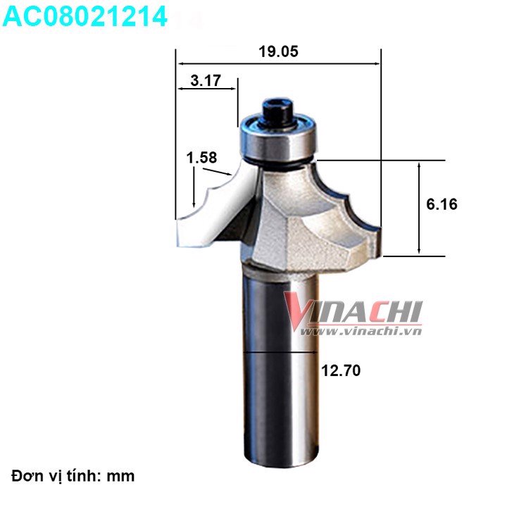 Mũi soi vát 2 chỉ lồi Tideway AC0802