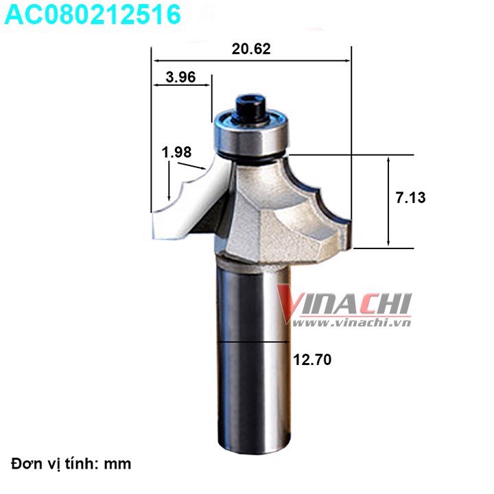 Mũi soi vát 2 chỉ lồi Tideway AC0802