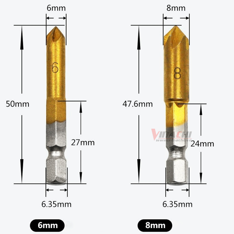 Bo 3 mui dao dau vit 6-8-9mm