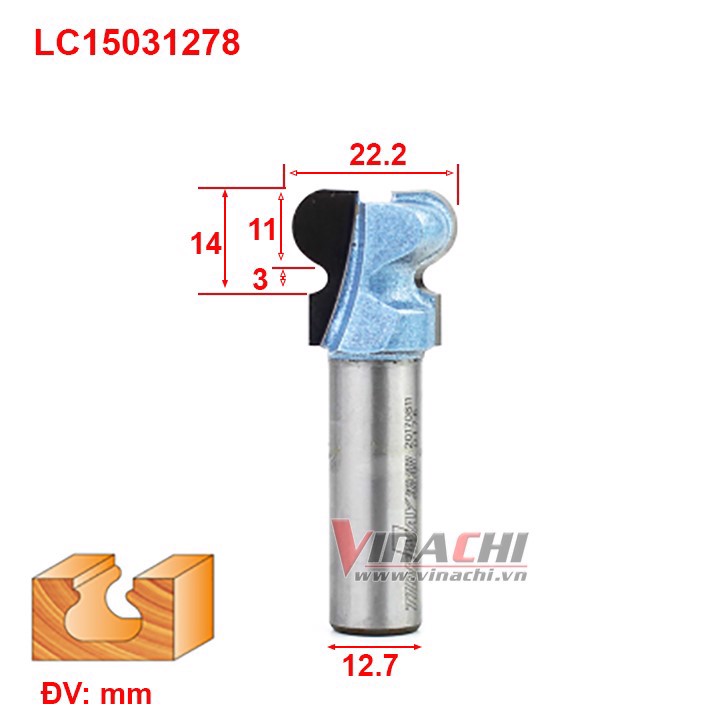 Mũi khoét hèm Tideway LC1503