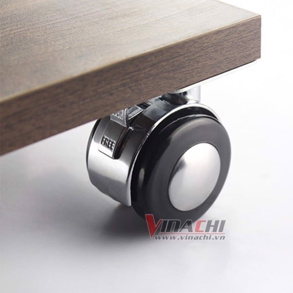 bánh xe lăn inox đế khóa hãm