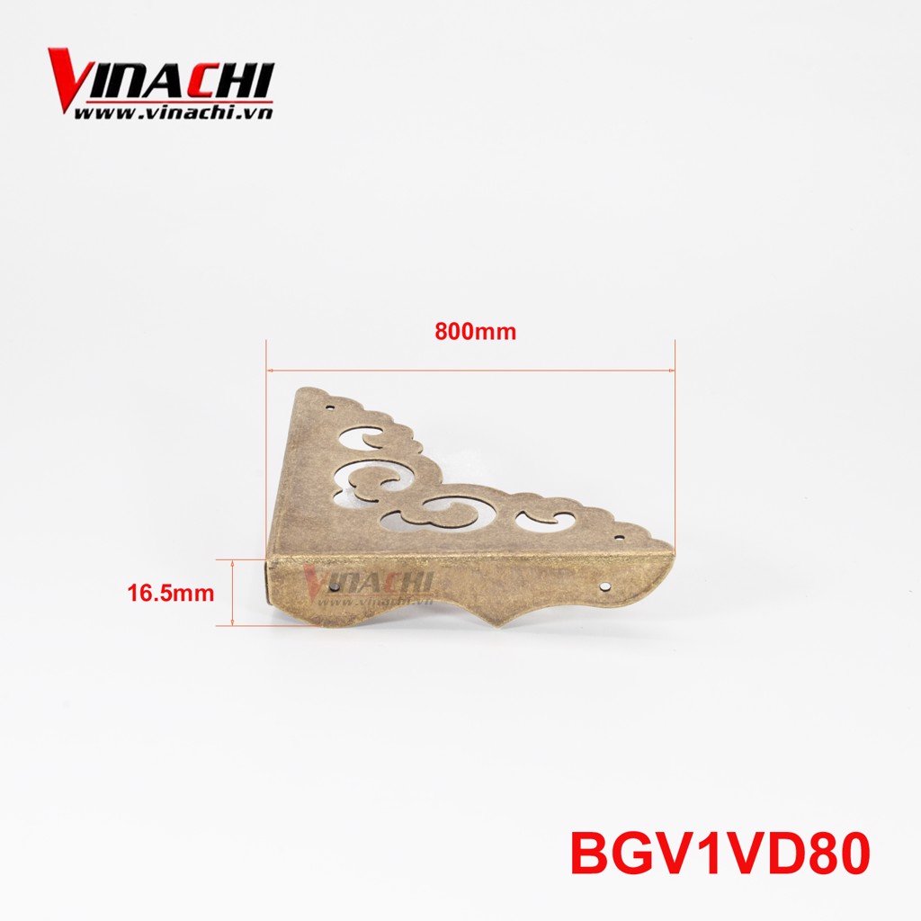 Bịt góc vuông họa tiết kiểu 1 vàng đồng