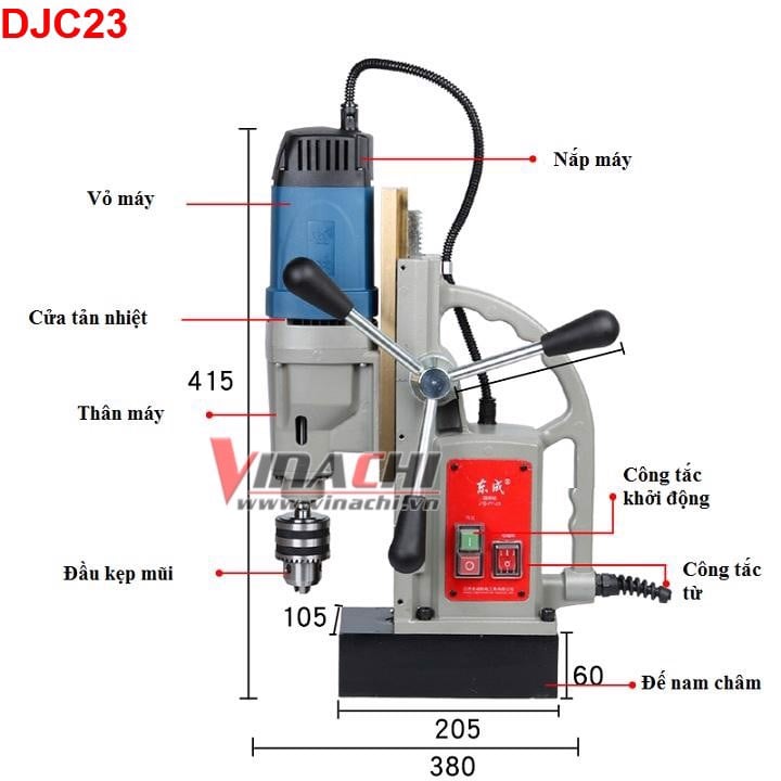 Máy khoan từ Dongcheng DJC23